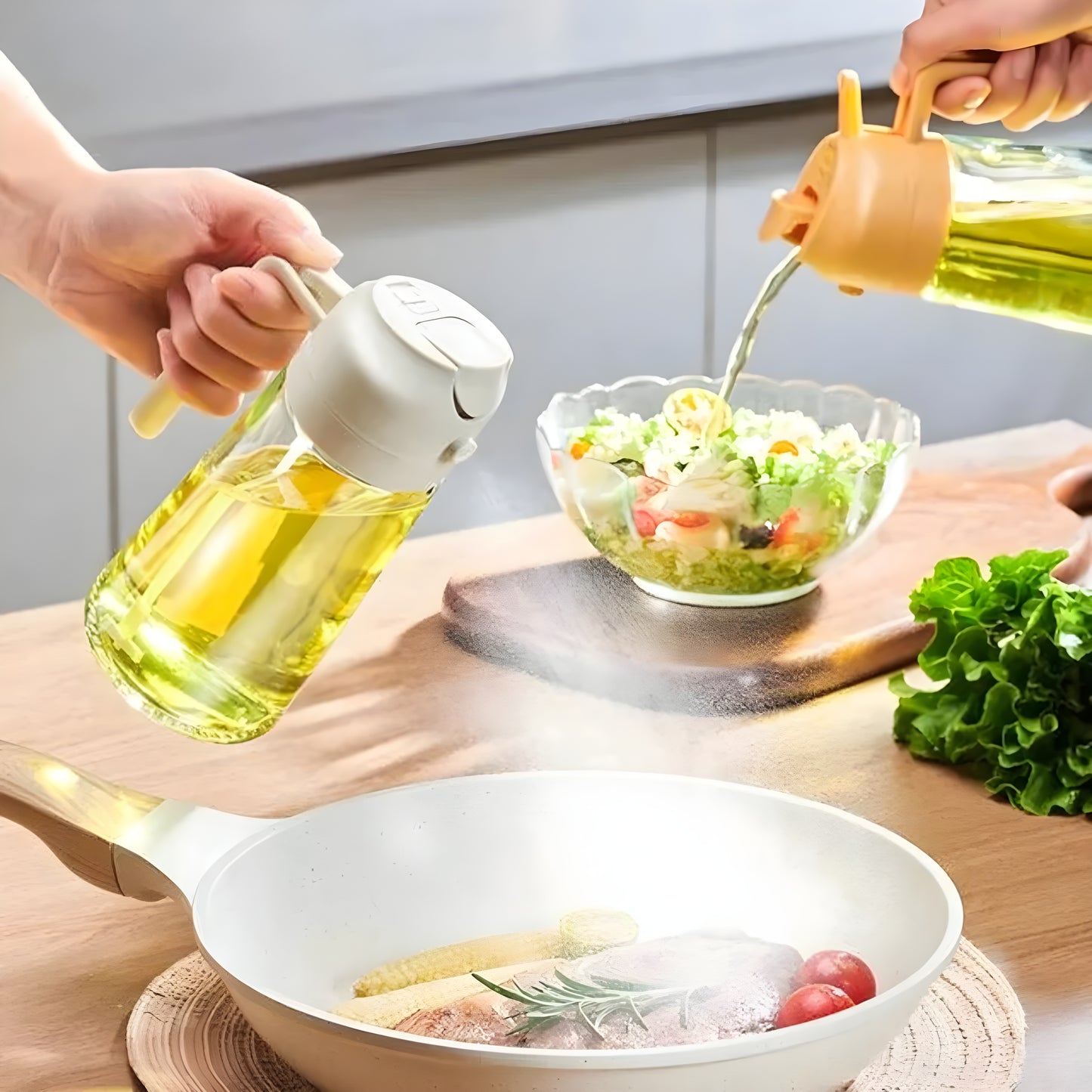 OilSpray Pro™ De revolutionaire 2-in-1 oliespuitfles